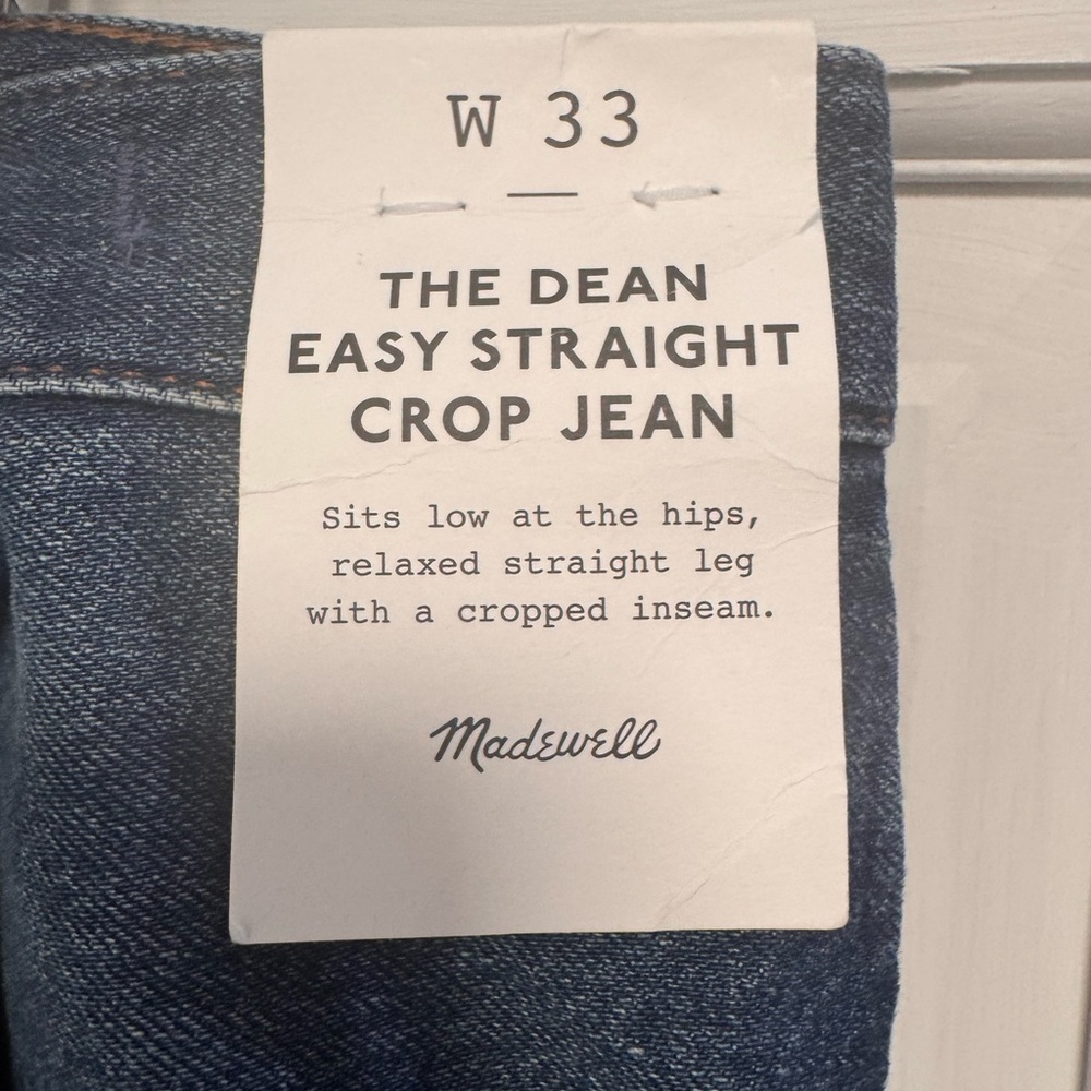 NWT Madewell The Dean Easy Ankle Straight Leg Jeans. - Picture 7 of 8
